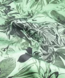 SHIRT0012 Bawa Style Cotton Floral Dark Green Half Sleeve Slim Fit Casual Shirts