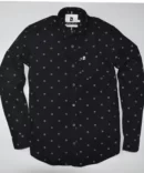 SHIRT0025 Bawa Style Cotton Black Bubbles Full Sleeve Slim Fit Casual Shirts