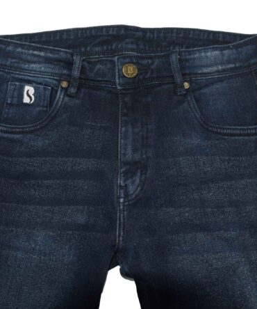 Bawa Style Men Dark Blue Slim Fit Mid-Rise Light Fade Stretchable Jeans