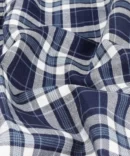 SHIRT0052 Roman Royal Premium Cotton Twill Indigo White Checks Full Sleeve Slim Fit Casual Shirts