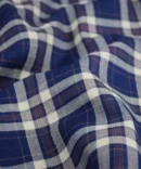 SHIRT0053 Roman Royal Premium Cotton Twill Indigo Creame Checks Full Sleeve Slim Fit Casual Shirts