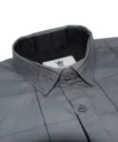 Roman Royal Premium Cotton Twill Grey and Black Striped Full Sleeve Slim Fit Casual Shirts