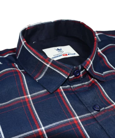 SHIRT0091-Roman-Royal-Premium-Cotton-Twill-Dark-Blue-White-and-Red-Checks-Full-Sleeve-Slim-Fit-Casual-Shirts-01.webp