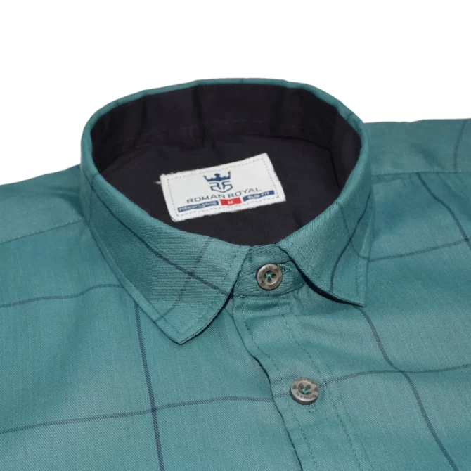 SHIRT0095-Roman-Royal-Premium-Cotton-Twill-Dark-Teal-and-Black-Checks-Full-Sleeve-Slim-Fit-Casual-Shirts-01.webp