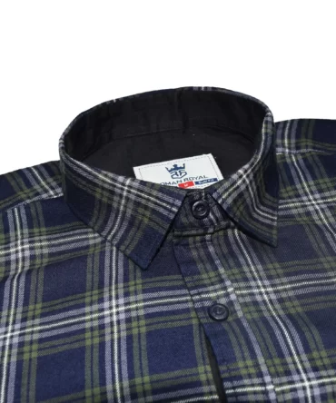 SHIRT0098-Roman-Royal-Premium-Cotton-Twill-Indigo-and-Green-White-Checks-Full-Sleeve-Slim-Fit-Casual-Shirts-01.webp